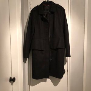 Banana Republic Black Peplum Peacoat